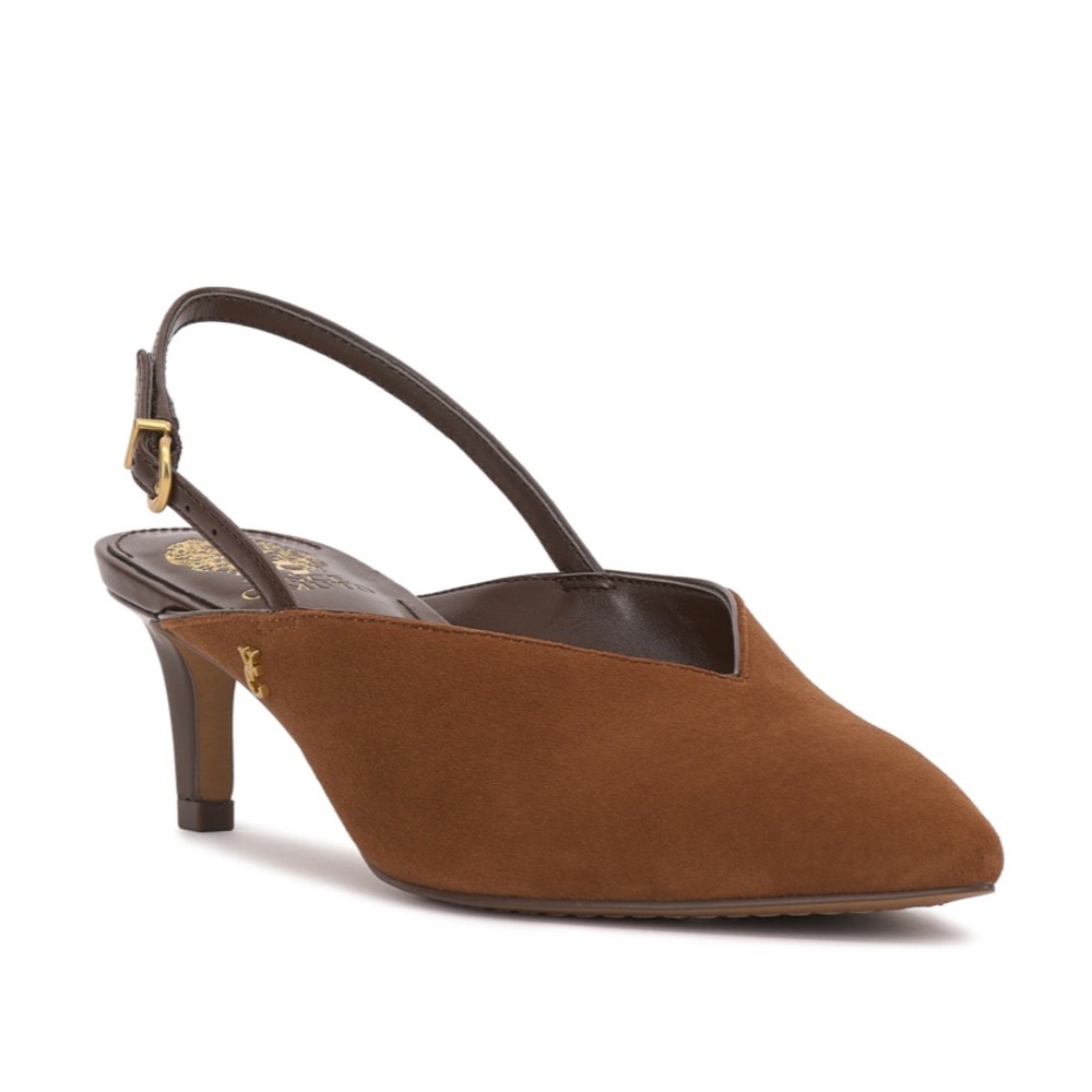 Vince Camuto Tan Suede Slingback Heels